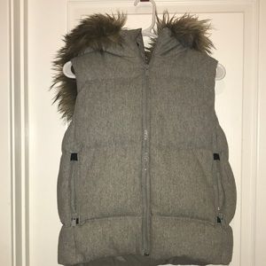 Gap Faux Fur Hooded Puffer Vest